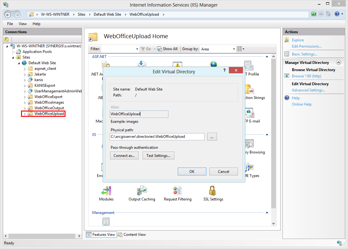 Create a virtual directory in IIS Create a virtual directory in IIS