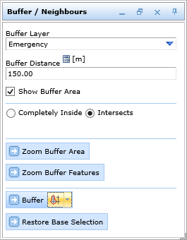 Buffer/Neighbors tool dialog Buffer/Neighbors tool dialog