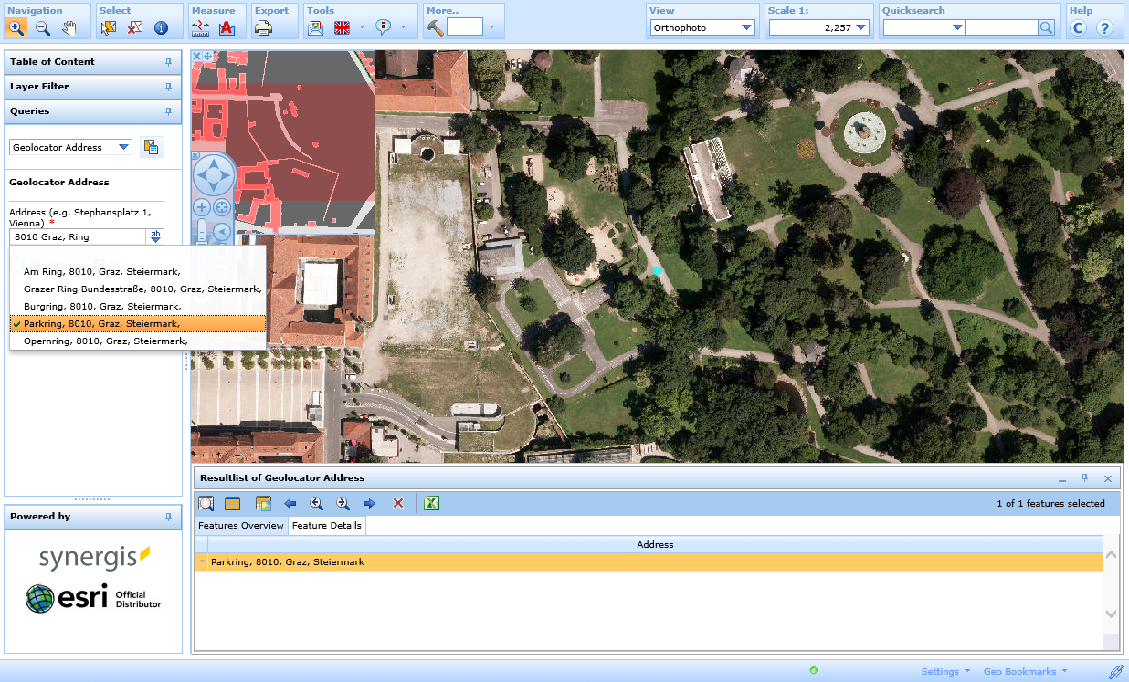 Enter an address in the gelocator query Enter an address in the gelocator query
