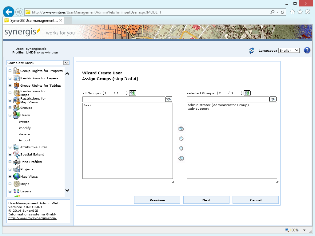Create user - step 3 assign groups Create user - step 3 assign groups