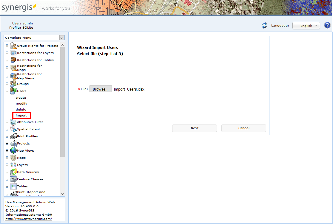 Select the appropriate CSV- or Excel-file Select the appropriate CSV- or Excel-file