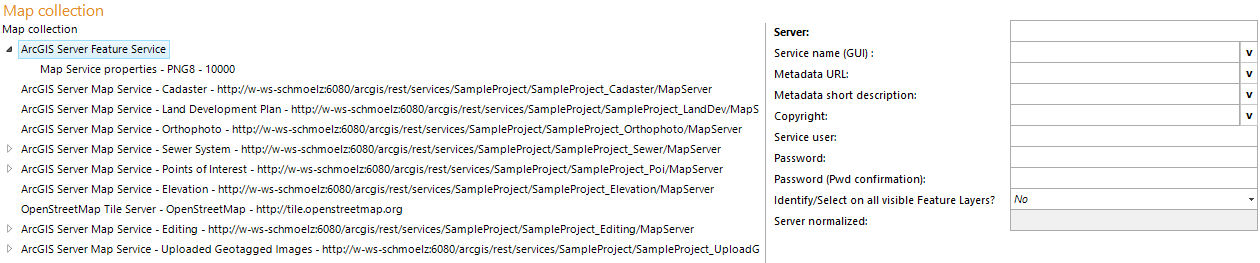 ArcGIS Server Feature Service configuration