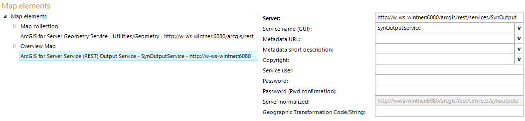 ArcGIS Server Output Service configuration ArcGIS Server Output Service configuration
