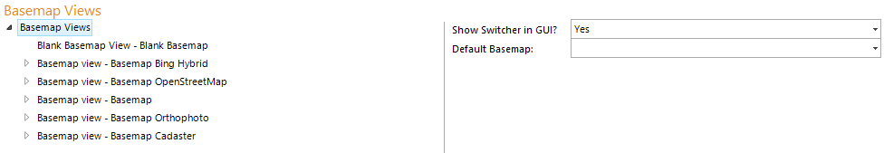 Configuration - Basemap Views Configuration - Basemap Views