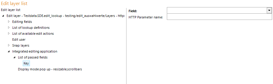 Key configuration Key configuration