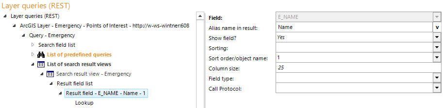 List of lookup definitions configuration - Result field List of lookup definitions configuration - Result field