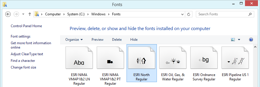 ESRI North Regular font