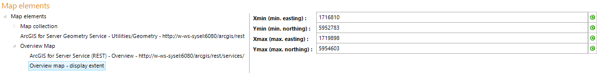 Overview map - display extent configuration