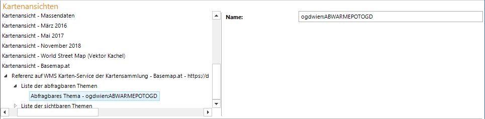 Configuration of queryable Layer in the list of queryable Layers