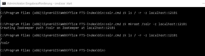 Create directory for Solr configurations in Zookeeper Create directory for Solr configurations in Zookeeper