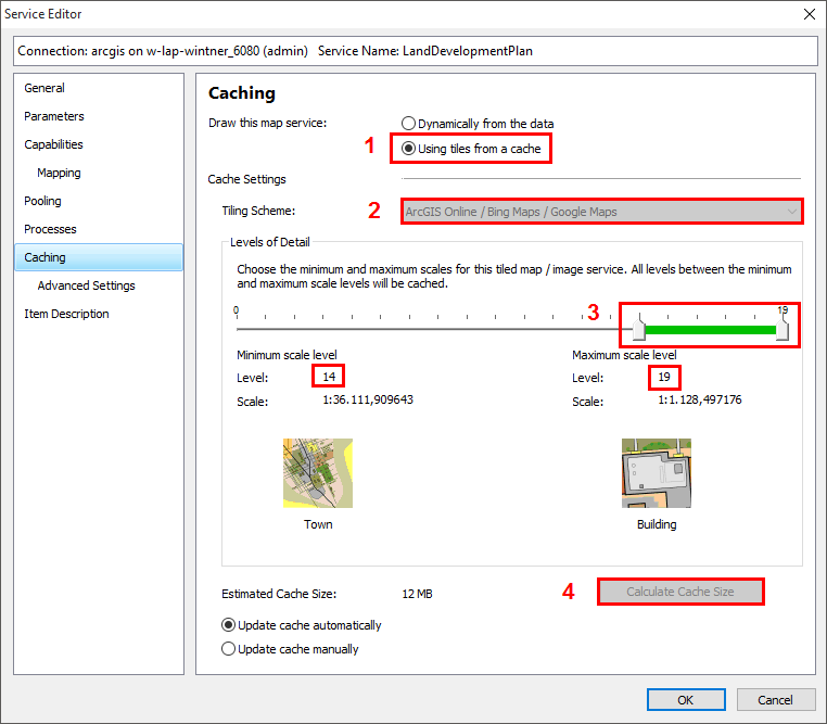 Cache the map service Cache the map service