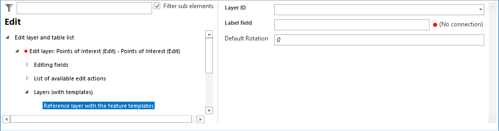 Reference layer with the feature templates configuration Reference layer with the feature templates configuration