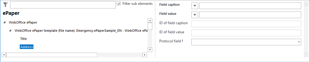 Address of organization configuration