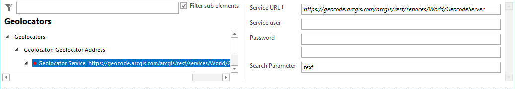 Geolocator service configuration