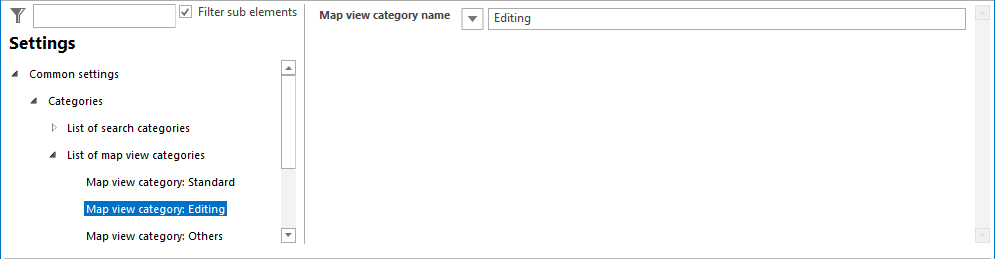 Map view category name configuration Map view category name configuration