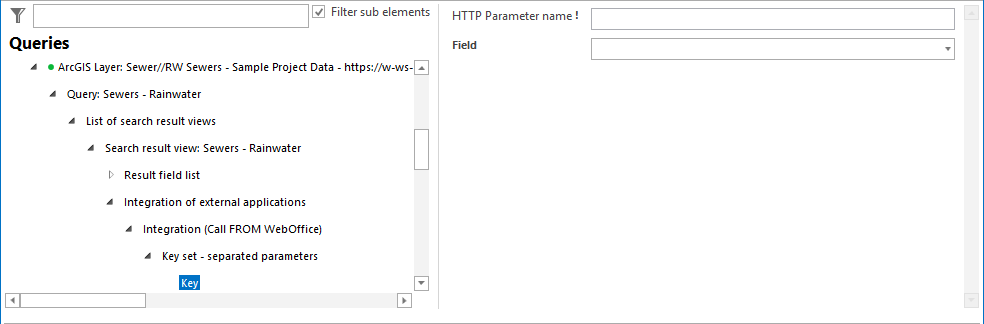 Key - separated parameters configuration