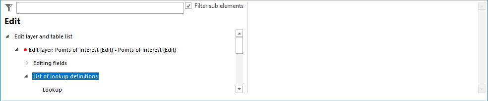 List of lookup definitions configuration - Edit layers List of lookup definitions configuration - Edit layers