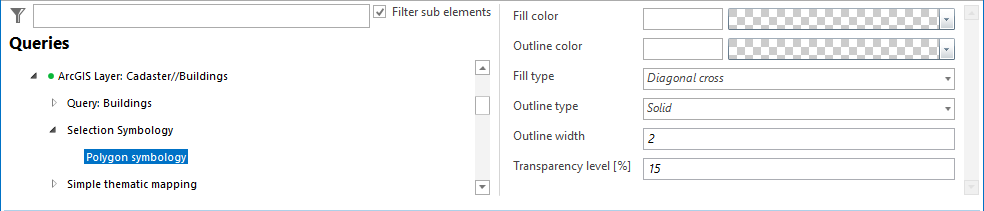 Polygon symbology configuration