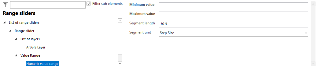 Configuration of a numeric value range Configuration of a numeric value range