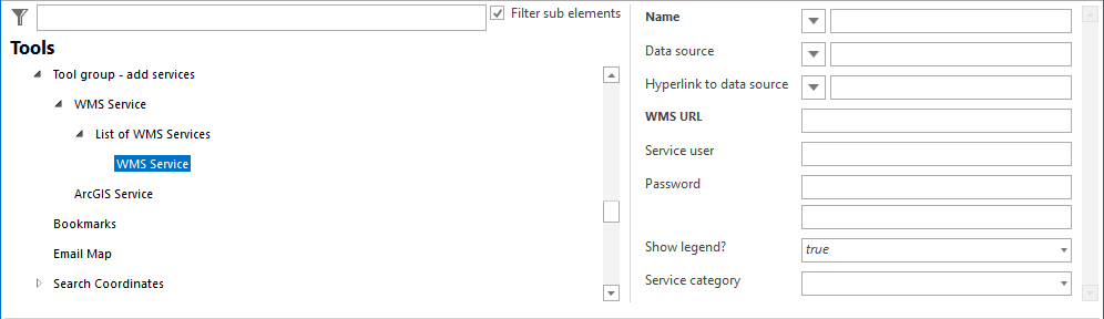 WMS service configuration WMS service configuration