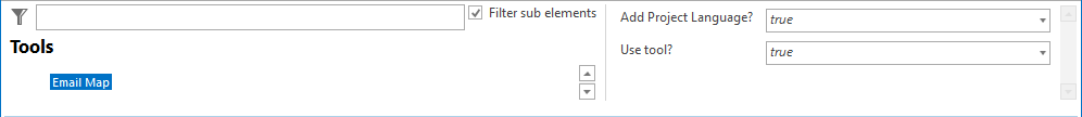 Email Map tool configuration Email Map tool configuration