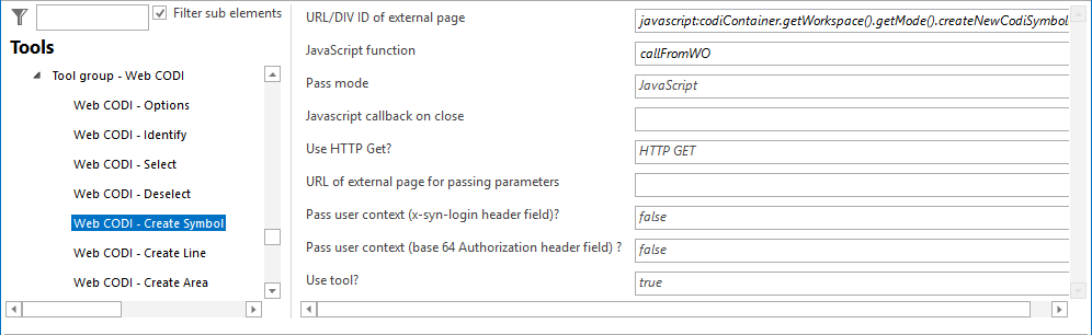 Configuration - Web CODI Create Symbol