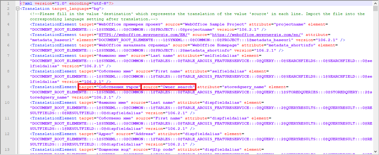 Translation of language-dependent texts in an UTF-8 editor