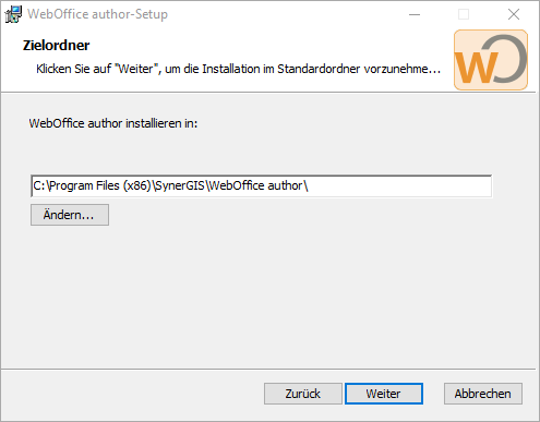 Installation WebOffice author