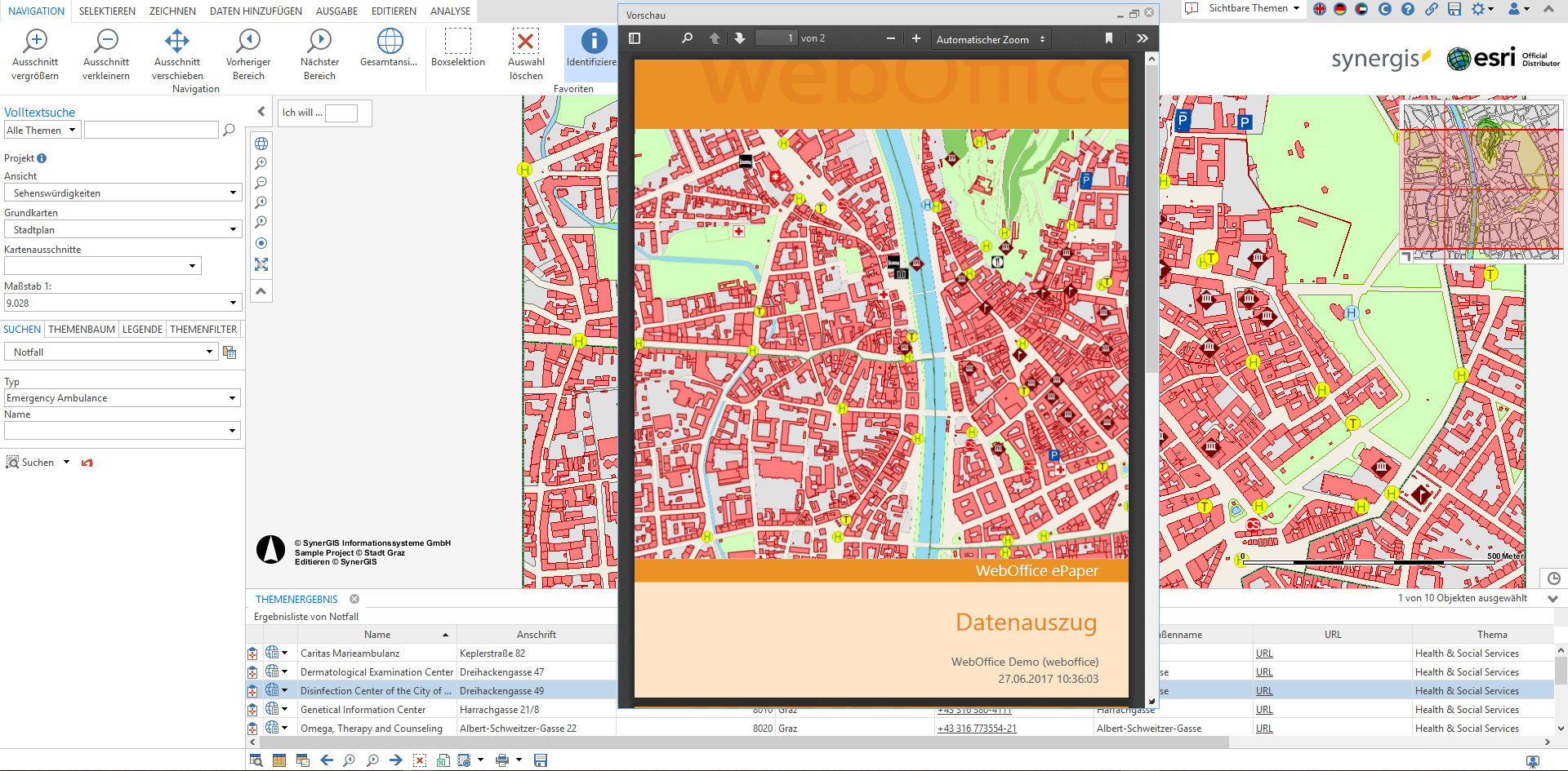 WebOffice ePaper Bericht im WebOffice core client