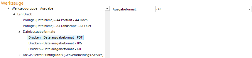 Konfiguration Dateiausgabeformate Konfiguration Dateiausgabeformate