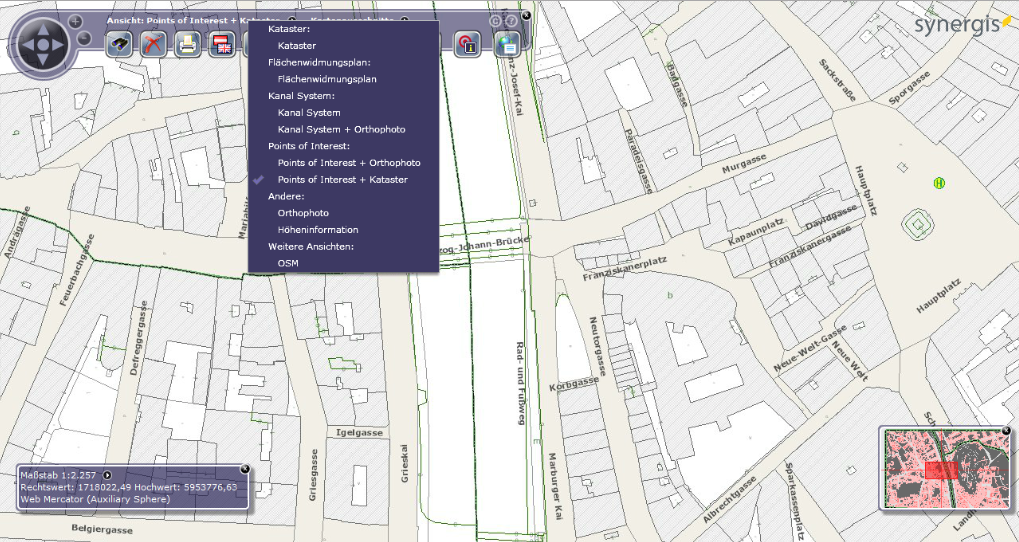 Ansichten Auswahl im flex Client Ansichten Auswahl im flex Client
