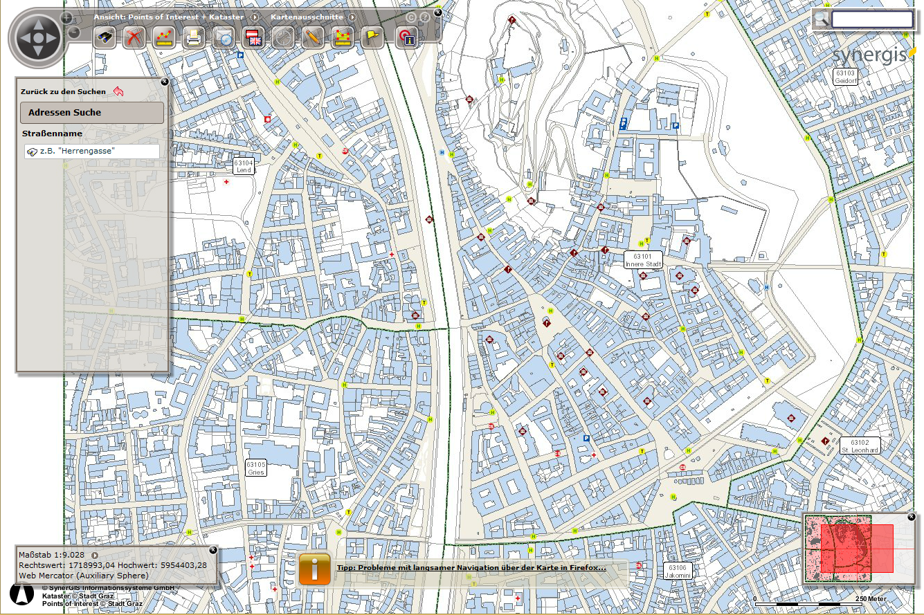 WebOffice flex (Flash) Client - Braune Projektoberfläche