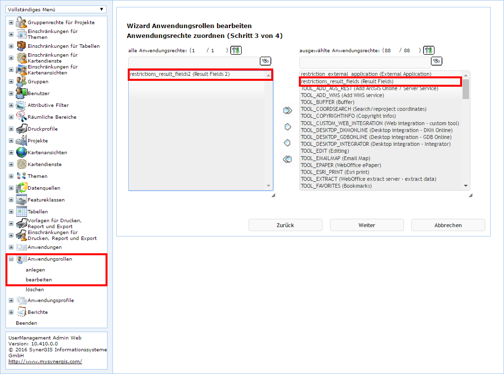 UserManagement Admin Web - Anwendungsrollen UserManagement Admin Web - Anwendungsrollen