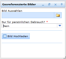 Hinzufügen georeferenzierter Bilder Werkezeug im WebOffice html Client