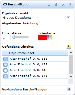 Objekte beschriften im WebOffice html client