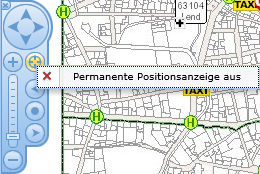 Deaktivieren der permanenten Positionsanzeige im WebOffice html Client
