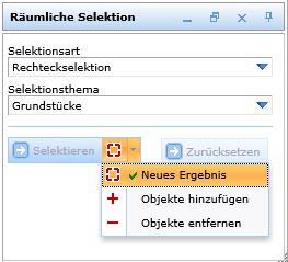 Auwahl des Selektionsmodus