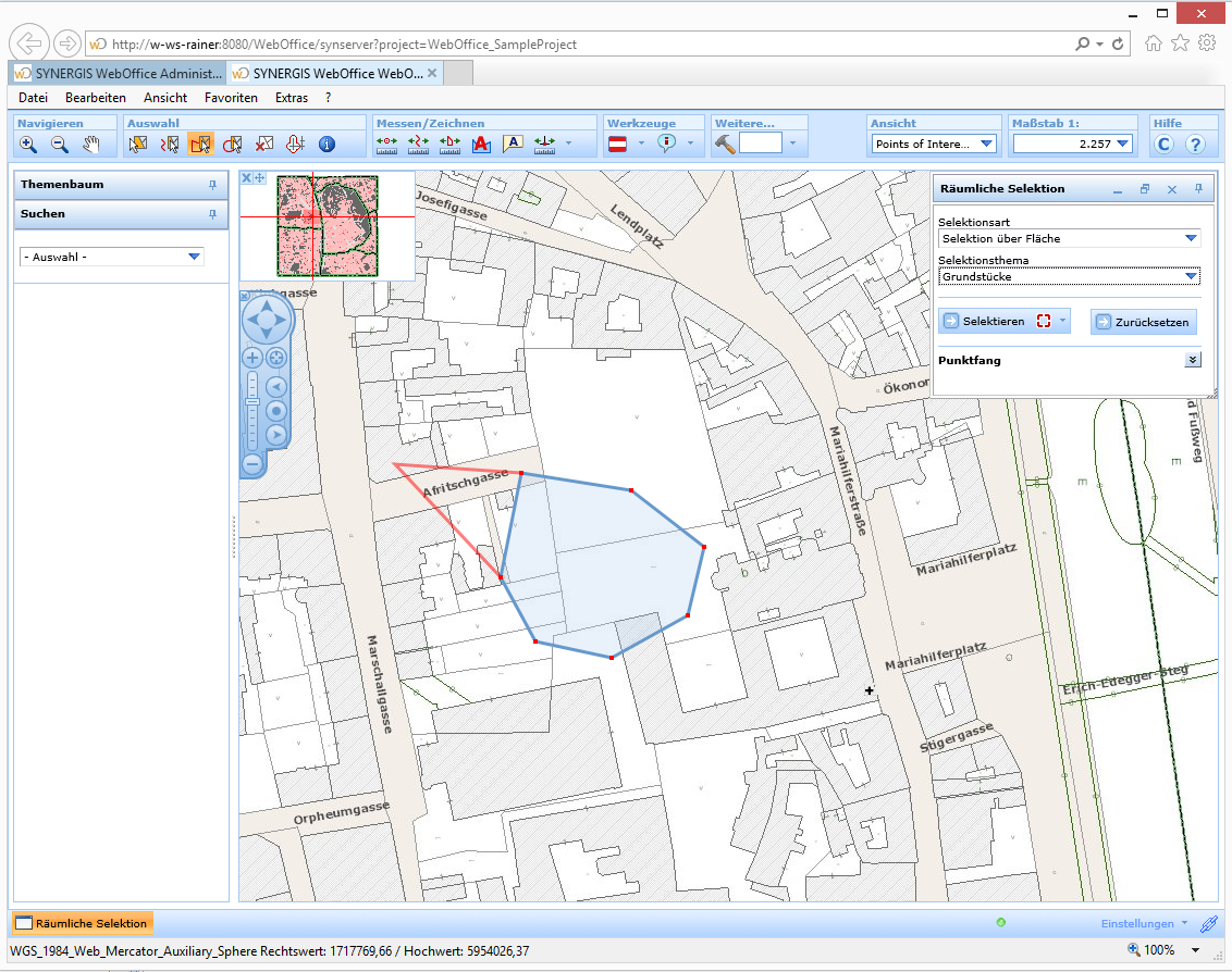 Erstellen eines Polygons um Elemente im WebOffice html Client zu selektieren Erstellen eines Polygons um Elemente im WebOffice html Client zu selektieren