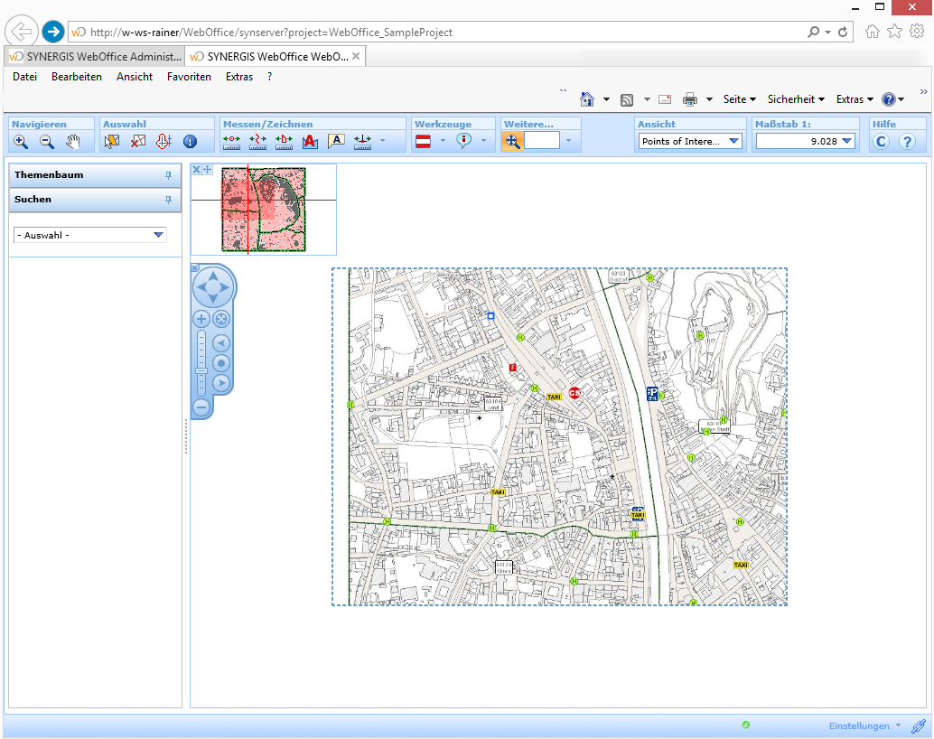 Stufenloses Zoomen im WebOffice html client