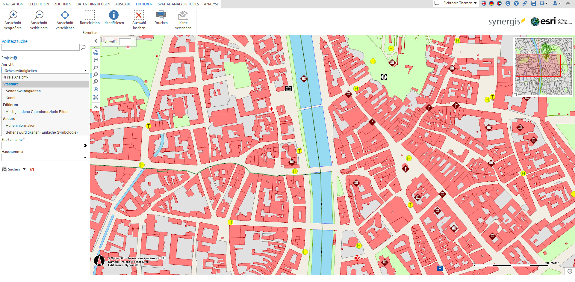 Benutzeroberfläche des Viewer-Benutzers - kein Zugriff auf die Editierfunktionalität