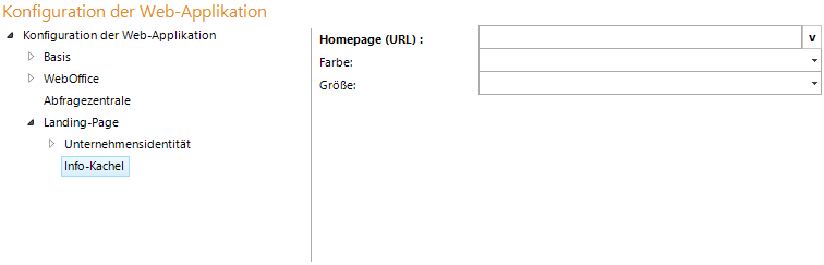 Konfiguration - Info-Kachel