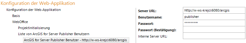 Konfiguration - ArcGIS for Server Publisher-Benutzer