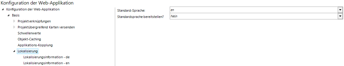 Konfiguration Lokalisierung