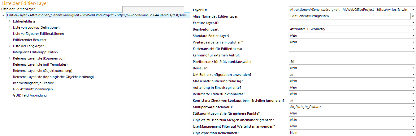  Editier-Layer Konfiguration