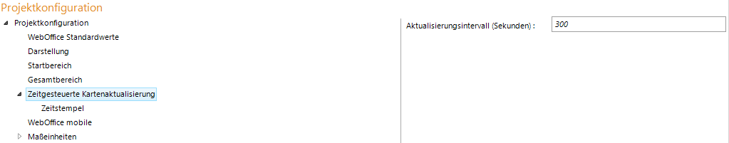 Konfiguration einer zeitgesteuerten Kartenaktualisierung