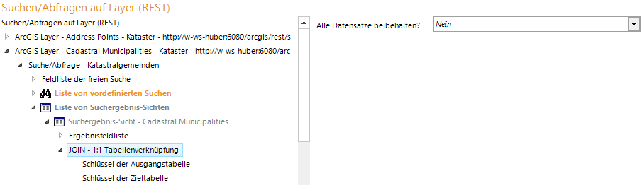 JOIN 1:1 Konfiguration
