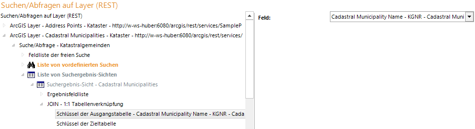 Schlüssel der Ausganstabelle Konfiguration