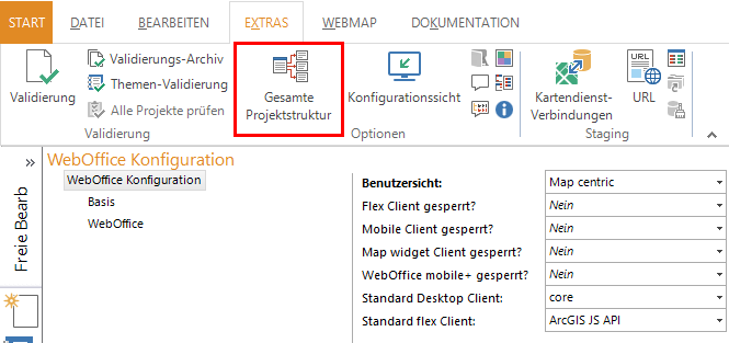 Konfiguration der gesamten Projektstruktur