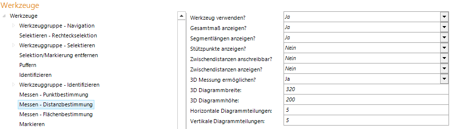 Konfiguration Messen - Distanzbestimmung
