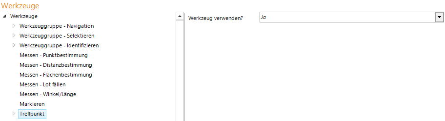Konfiguration des Werkzeugs Treffpunkt